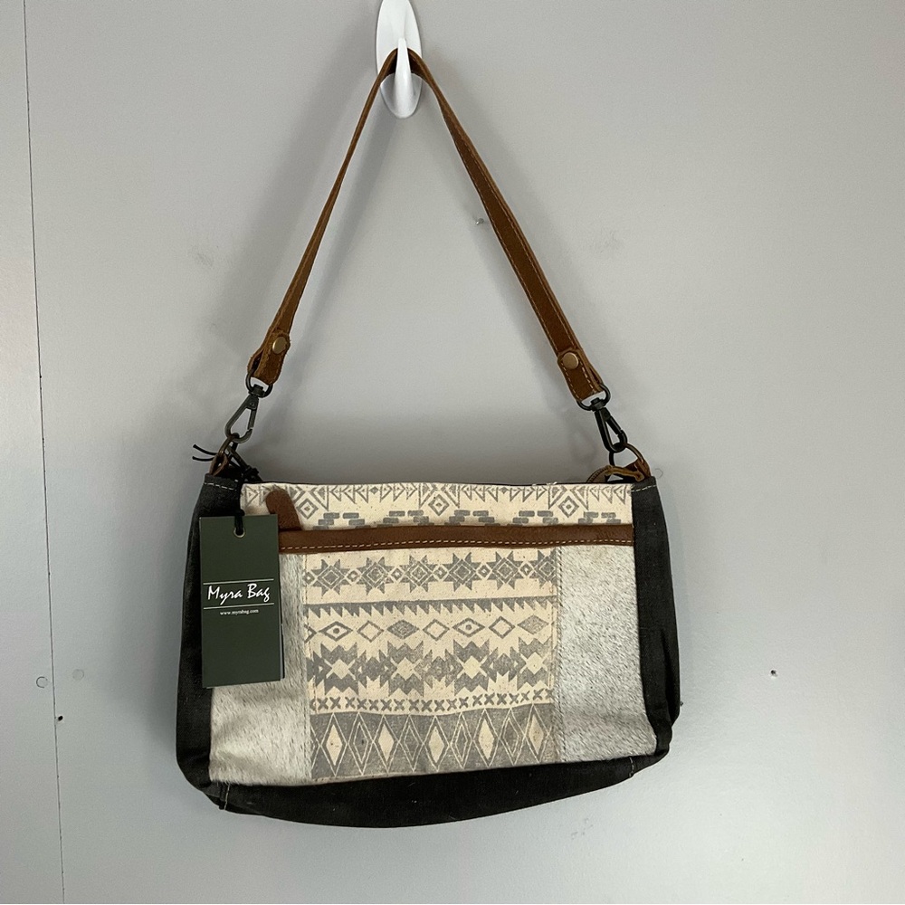 New! Myra Bag Classical Shoulder Bag Purse Handbag Cowgirl Animal Hide Boho